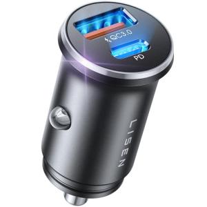 LISEN 最強コスパ シガーソケット usb-c 36Wシガーソケット USB C+Aポートカーチャージャー タイプc 最大PD36WとQC1｜kirelab-net