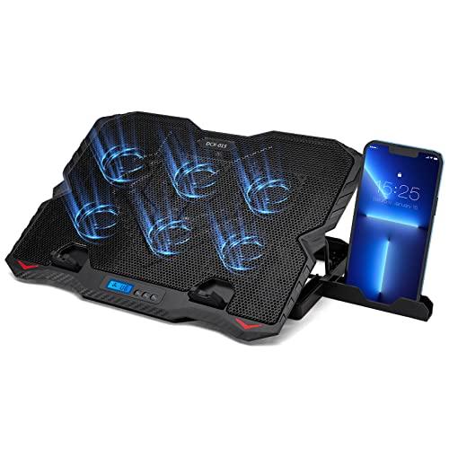 MILPROX ノートパソコン冷却パッド 6つ冷却ファン搭載 5段階高度調整 6段階風量調節 25d...