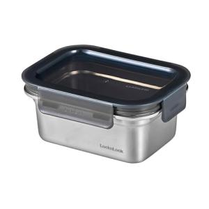 ベストコ ステンレス 保存容器 電子レンジ オーブン 食洗機 対応 500ml 長方形 シルバー ロック&ロック ステンハード LST512｜kirelab-net