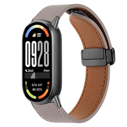 [AiMaoo] レザーバンド Xiaomi Smart Band 10/9/8 対応 バンド 磁気...