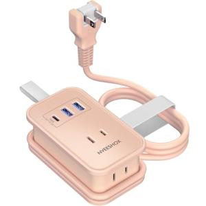 延長コード タイプc NVEESHOX 巻取り式電源タップ usb付き コンセントタップ 1M 3個AC差込口 1USB-Cポート 2USB-Aポート 小型軽量 テーブルタップ