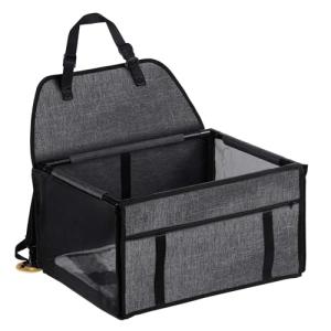 Yullmu ペット用ドライブボックス 車用ペットシート 座席シート 折り畳み式カバー 飛び出し防止 防水 通気 洗濯可 汚れにくい 犬 猫 旅｜kirelab-net