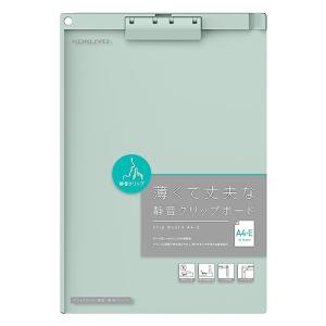 コクヨ(KOKUYO) クリップボード A4 縦 薄型・静音クリップ 短辺とじ グリーン ヨハ-US78G｜kirelab-net