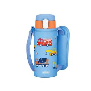 サーモス 水筒 真空断熱ストローボトル 410ml ブルー 子供用 通園通学 保冷専用 FJV-400F BL｜kirelab-net