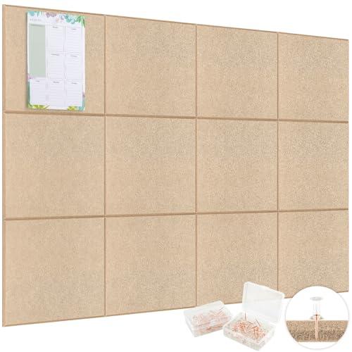 Swullione コルクボード 壁に貼る 1200x900 フェルトボード DIYコルクボード お...