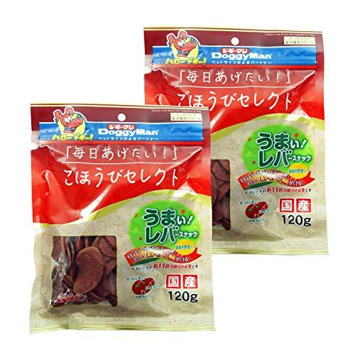 ドギーマン 犬用おやつ ごほうびセレクト うまい! レバースナック 緑黄色野菜入り チキン 120グ...