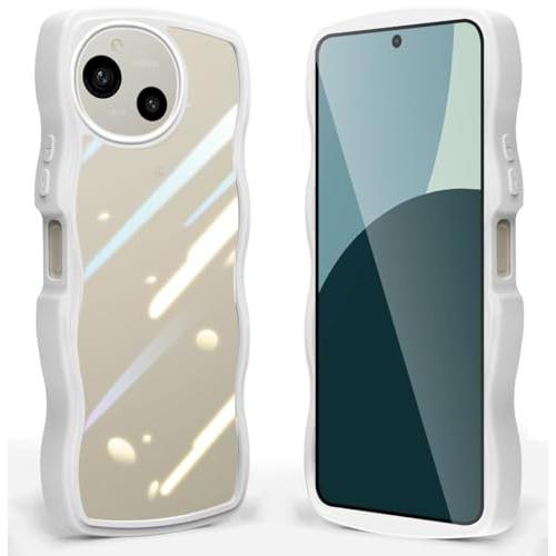 AQUOS R9/R10 ケース SH-51F/SH-51E カバー クリア 波状フレーム グーグル...