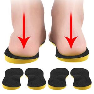 インソール 2足4枚 インソール 立ち仕事 通気 抗菌防臭 男女兼用 サイズ調整 (XS 黒+黄)｜kirelab-net