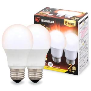 E26アイリスオーヤマ LED電球 60W形相当 電球色 口金直径26mm 広配光 2個パック 密閉器具対応 LDA7L-G-6T62P｜ルミナスエイト ヤフー店
