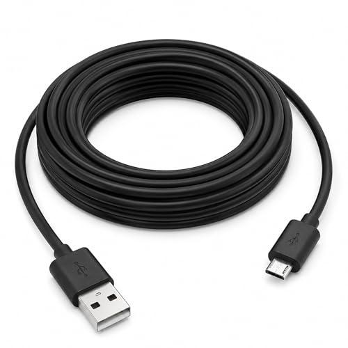 マイクロUSB 延長ケーブル 8m セキュリティカメラ用 電源延長コード Wyze Cam Blin...