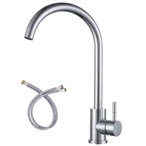 Cooltens キッチン蛇口 混合栓 シングル レバーワンホールキッチン水栓 節水 シンク蛇口 360度回転 取り付けは簡単 ステンレス製 さ｜kirelab-net
