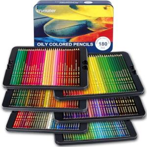 色鉛筆 180色セット 油性色鉛筆 プロ専用ソフト芯色鉛筆セット 子供から大人、アーティストまで理想的な塗り絵と絵画に｜ルミナスエイト ヤフー店