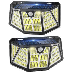 ソーラーライト 屋外 センサーライト ソーラー 電気代0 人感センサー LEDライト自動点灯 310LED 5面発光 3つ知能モード 太陽光発電｜kirelab-net