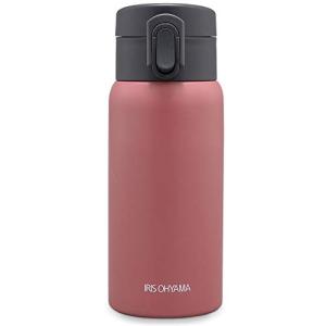 アイリスオーヤマ 水筒 マグボトル ワンタッチ 350ml アッシュピンク 保温 63度以上保冷8度以下を6時間キープ! 片手で簡単にふたを開け｜kirelab-net