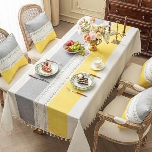 SXYITEテーブルクロス 撥水 北欧 table cloth 長方形 無地 防水 防油 汚れ防止 おしゃれ 厚手 高級テーブルクロス フリンジ｜kirelab-net