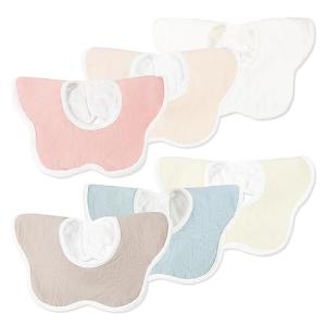 [Comfort U] よだれかけ ベビー ビブ スタイ 6枚セット 4層構造 二重ガーゼ 綿 防水シート入り 吸水速乾 柔らかい 花びら型 3｜kirelab-net
