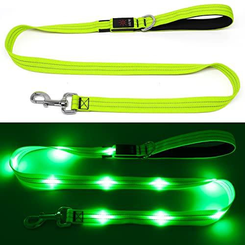 KOSKILL 1.2m LED犬用リード LED発光 ドッグリード リード 犬 散歩 ライト防水型...