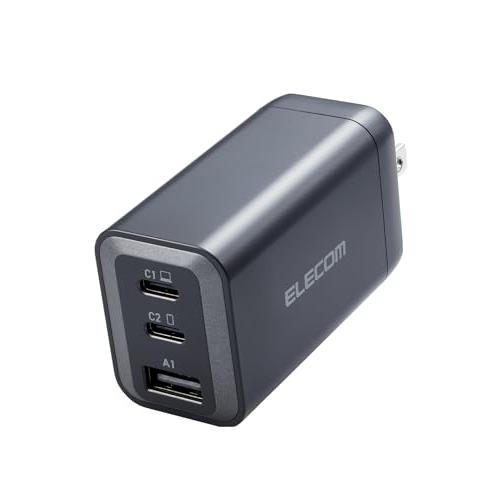 エレコム USB PD 充電器 65W 3ポート Type-C USB-A GaN採用 PPS対応 ...