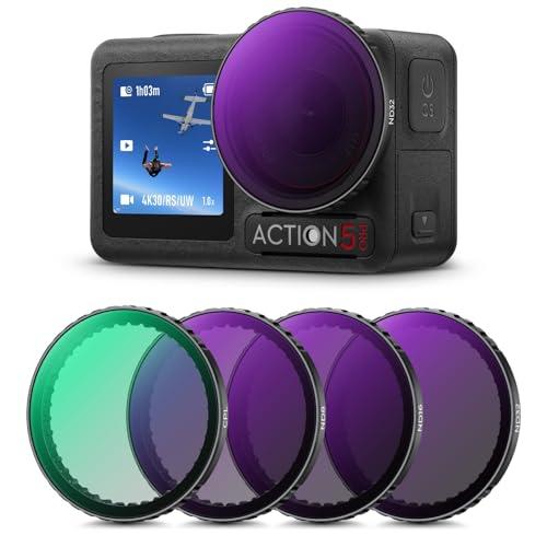 K&amp;F CONCEPT Osmo Action 5Pro/4/3 用フィルターセット(PL+ND8+...