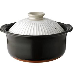 銀峯陶器 菊花 ごはん土鍋 萬古焼 (2合 炊き/粉引/二重蓋) 「 土鍋 ご飯 ごはん 鍋 炊飯 銀峯 炊飯鍋 」｜kirelab-net