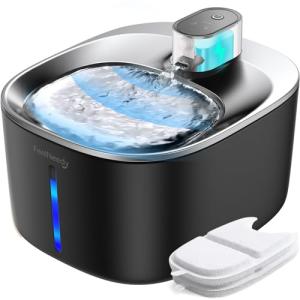 FEELNEEDY 猫 水飲み器 コードレス 充電式 4L大容量 活性炭フィルター2枚付 スマートペット用循環式自動給水器 センサー 動作検知｜kirelab-net