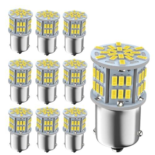 Autart 12V-24V S25 シングル球 ホワイト ピン角180度 （P21W 1156 G...