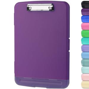 ZCZN クリップボードフォルダ A4 クリップファイル a4 バインダー収納ケース a4 横開き 書類ケース プラスチック(パープル)｜kirelab-net