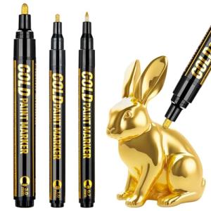 AKARUED 金メッキ 補修ペン メッキペン 3本セット 0.7mm/1mm/2mm メッキ メッキ剥がれ補修 鏡面効果 強光沢 防水 模型/｜kirelab-net