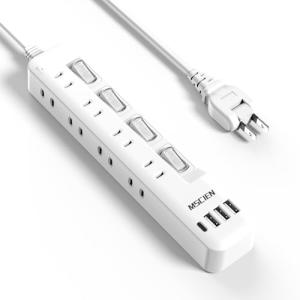 Mscienエムサイン 電源タップ usb付き 8個AC口 1個usb-c 3個usb-a 延長コード 1m 雷ガード usb コンセント タッ｜kirelab-net