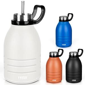 TYESO 水筒 スポーツボトル ステンレスボトル 1.5L 直飲み 保温保冷 洗いやすい ストロー付き 大容量 携帯便利 旅行 キャリ―ハンド｜kirelab-net