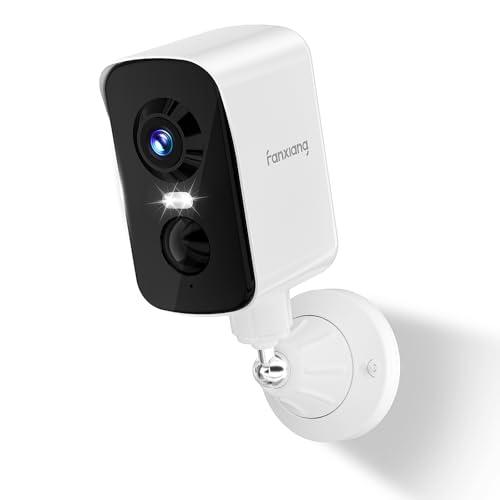 完全無線*300°首振りfanxiang防犯カメラ PIR人体検知 監視カメラ 電池式 夜間カラー撮...