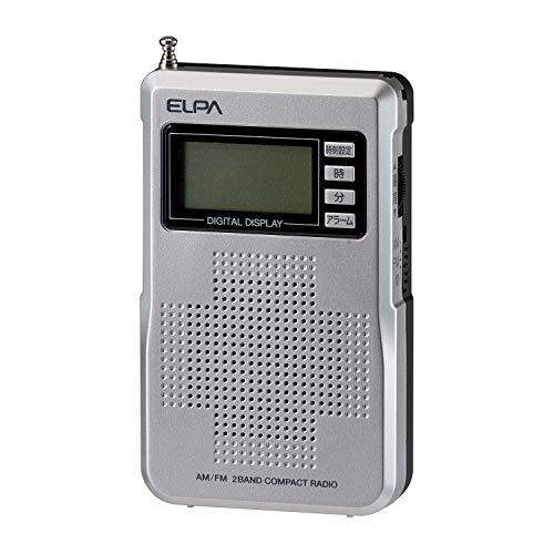 朝日電器 ELPA(エルパ) AM/FM液晶コンパクトラジオ 選局がずれにくいデジタル同調方式 ER...