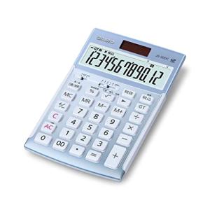 カシオ 本格実務電卓 12桁 日数&時間計算 ジャストタイプ ブルー JS-20DC-BU-N グリーン購入法適合 エコマーク認定｜kirelab-net