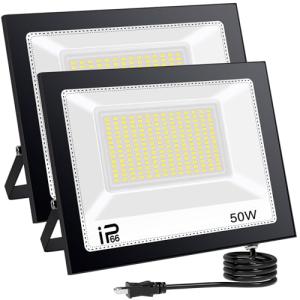 TANKAO 投光器 led投光器 50w 2セット 投光器 屋外 100v 灯光器 作業灯 外灯 8000lm 6500K IP66 工事用ラ｜kirelab-net