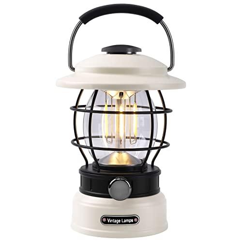 Litake LED ランタン 充電式 レトロ ledランタン 無段階調光 3色切り替え 5200m...