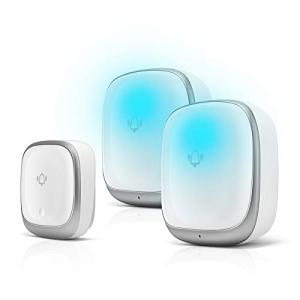 KULUSUPA ワイヤレスチャイム 玄関チャイム 電池不要 自動発電 音と光で呼び出しチャイムセット 7色led 4段階音量調節38曲 防水防｜kirelab-net