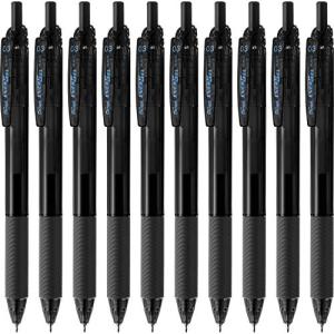 ぺんてる ボールペン ゲルインキ エナージェル エス 0.3mm ブラック軸 BLN123-A 黒 10本｜kirelab-net