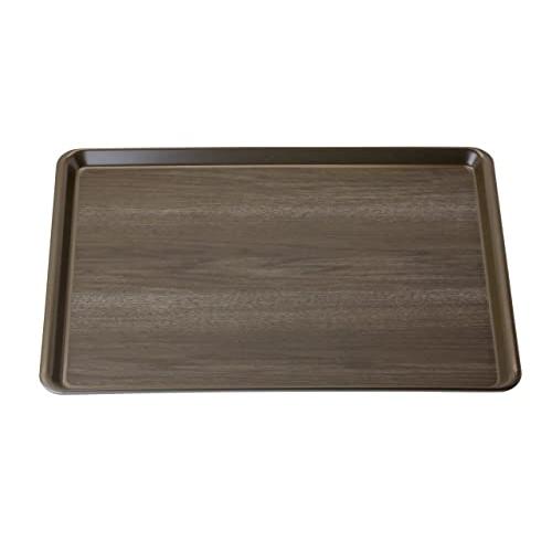 蝶プラ工業(Chopla) ノンスリップトレー 41×30×H1.7cm ウッドグレイン 4029 ...