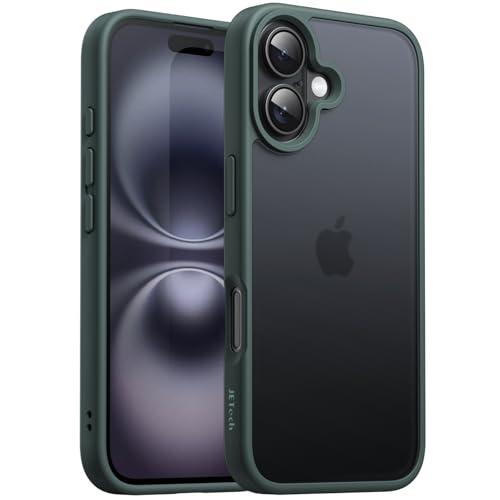 JETech iPhone 16 6.1インチ用 マットケース 耐衝撃性ミリタリーグレードの落下保護...