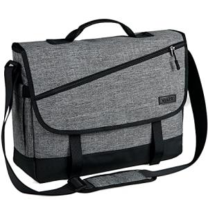 VASCHY ショルダーバッグ メンズ 大容量 メッセンジャーバッグ 17インチPC収納 15つの収納ポケット 斜めがけバッグ 軽量 撥水加工｜kirelab-net