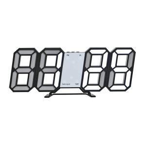 デジタル時計 LED時計 電波時計 明るさ調整 壁掛け時計 置き時計 3D LED 自動受信 目覚まし時計 静音 スヌーズ 12/24時間の切替｜kirelab-net