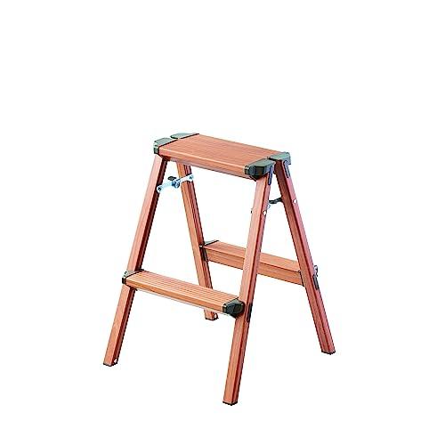 天馬 おしゃれで軽いアルミの踏み台 ウッディステップ2段 室内用 折りたたんで隙間に収納できる脚立 ...