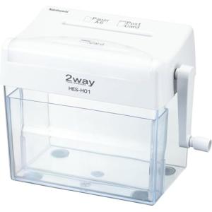 ナカバヤシ ハンドシュレッダー 家庭用 卓上 クロスカット コンパクト ホワイト Z2775｜kirelab-net
