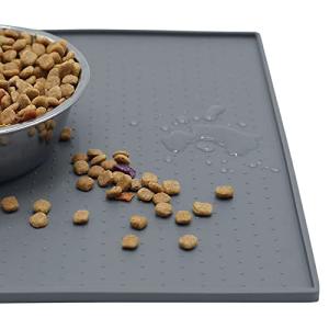 MKUTO ペットマット 猫 犬 食事マット シリコン製 給餌マット 猫砂マット トイレトレーマット 滑り止め 溢れ止め 撥水 防水 防汚 丸洗｜kirelab-net