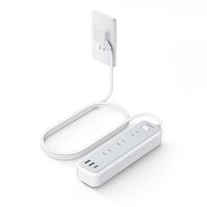 延長コード 2m 電源タップ 薄型プラグ usb たこあしコンセント テーブルタップ TESSAN 9個AC口 2個type-Aポート 1個US｜ルミナスエイト ヤフー店