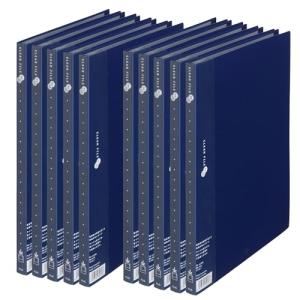プラス ファイル クリアファイル スーパーエコノミー A4 縦 20ポケット ネイビー 10冊 FC-122EL 88-421×10｜kirelab-net
