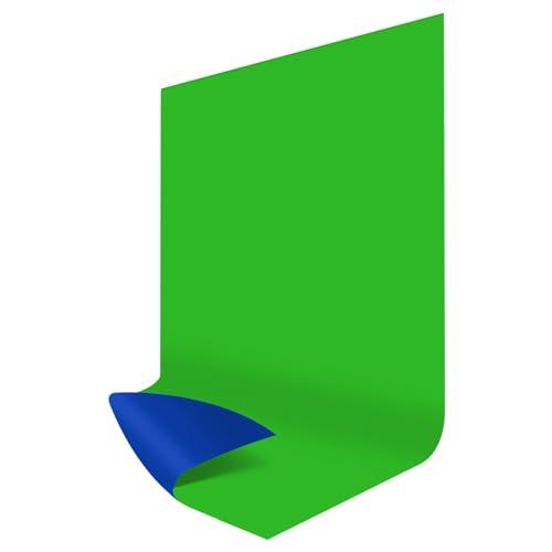 JEBUTU 背景布 グリーンバック 緑 青 布 リバーシブル クロマキー 両面 透けない 150x...