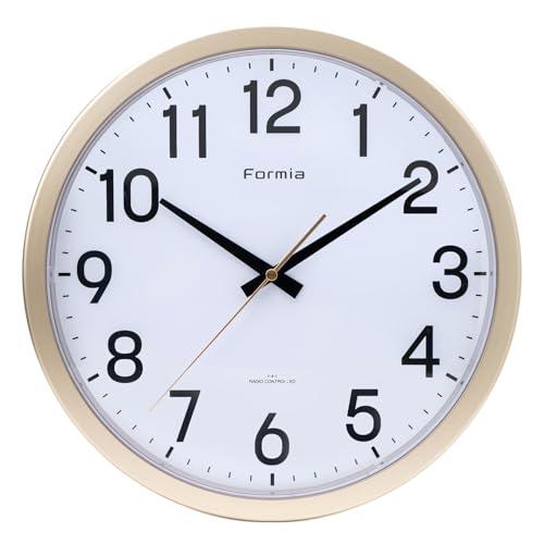 Formia(フォルミア) 電波 壁掛け時計 見やすい シンプル 夜間秒針停止 静音 アナログ 子供...