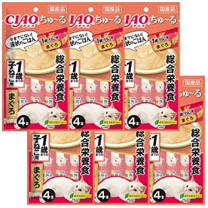 チャオ(CIAO)ちゅ~る総合栄養食1歳までの子ねこ用まぐろ4本6個セット｜kirelab-net
