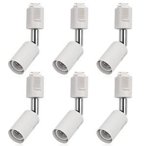 DiCUNO ライティングバー用スポットライト E17口金 配線ダクトレール用器具 ライティングレール LED対応 ホワイト 6個セット （電球｜kirelab-net